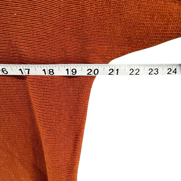 Michael Kors MMK Knit Sweater Women M Maple Brown Side Zip Cozy Core Boho Chic - Picture 7 of 14